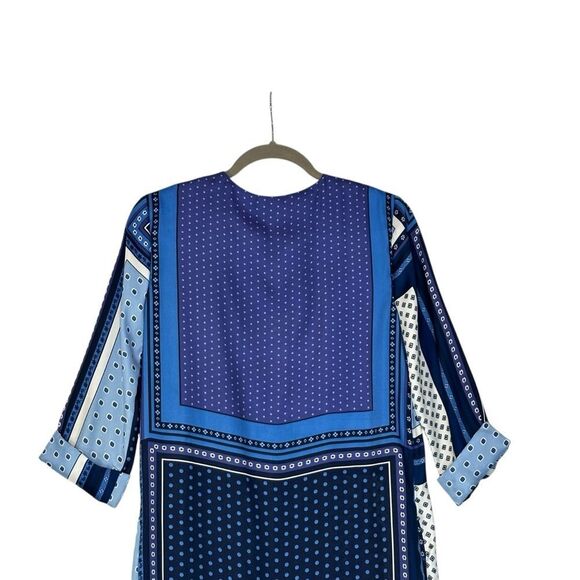 Zara Blue Morocco Scarf Print Tunic Dress | S - Picture 6 of 9